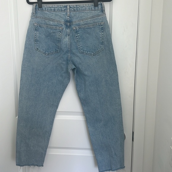 Topshop Distressed Hem Straight Jeans 30-Inch - Picture 6 of 7